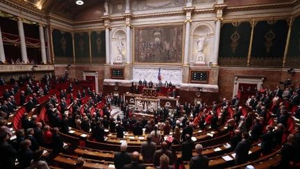 L'Assembl&eacute;e a adopt&eacute; le trait&eacute; europ&eacute;en par 477 voix contre 70. (THOMAS SAMSON / AFP)