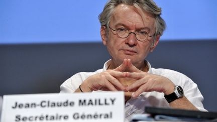 Le secrétaire général de Force ouvrière, Jean-Claude Mailly participe au 22e congrès de la confédération, le 18/02/2011. (AFP - Sylvain Thomas)