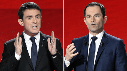 Les deux finalistes de la primaire de la gauche, Manuel Valls et Benoît Hamon. (REUTERS)