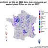 Candidats en tête en 2022 dans les communes qui avaient placé Fillon en tête en 2017 (MATHIEU LEHOT-COUETTE / FRANCEINFO)