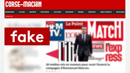 Capture d'écran de l'article du site satirique Corse-machin, le 5 avril 2018. (CAPTURE ECRAN / CORSE-MACHIN)