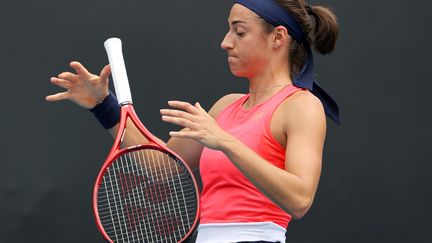 Caroline Garcia pas heureuse au tirage (DAVID GRAY / AFP)