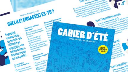 Plusieurs&nbsp;pages&nbsp;du "Cahier d'été" lancé par La République en marche. (FRANCEINFO / RADIOFRANCE)