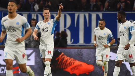 Arkadiusz Milik, buteur face à Nice lors de la 29e journée de Ligue 1, dimanche 20 mars 2022. (SYLVAIN THOMAS / AFP)