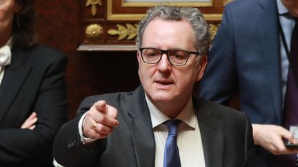 Le patron des députés La République en marche (LREM), Richard Ferrand, le 21 mars 2018 à l'Assemblée nationale. (JACQUES DEMARTHON / AFP)