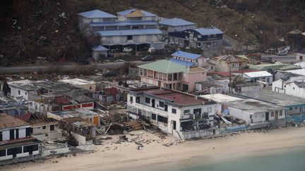 L'île de Saint-Martin après le passage de l'ouragan Irma, le 12 septembre 2017. (ENA-POOL / SIPA / AP)