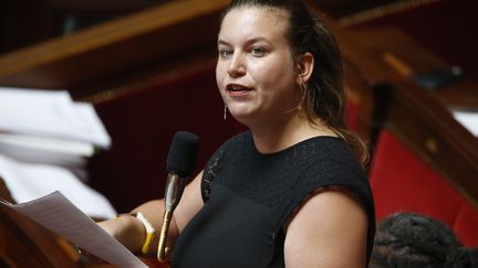 Mathilde Panot à l'Assemblée nationale en juillet 2019.&nbsp; (S?BASTIEN MUYLAERT / MAXPPP)