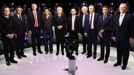 Le débat entre les 11 candidats à l'Elysée, mardi 4 avril 2017 (AFP)