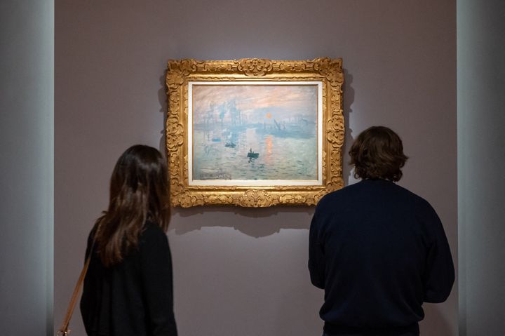 "Impression, soleil levant", de Claude Monet au musée Marmottan Monet, à Paris, le 26 mai 2021. (RICCARDO MILANI / HANS LUCAS)