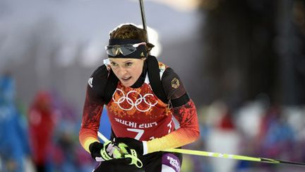 La biathlète allemande Evi Sachenbacher