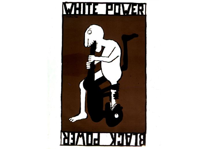 Affiche  Black Power/White Power, Tomi Ungerer, 1967 (United States Washington. Library of Congress  Archives Snark)
 (Archives Snark / Photo12 / AFP)