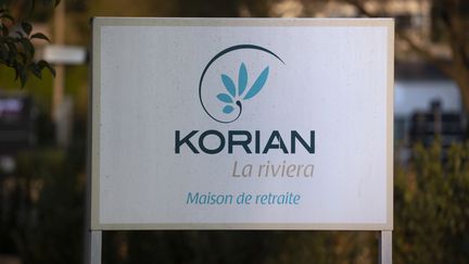 Le logo du groupe Korian, qui gère des établissements pour personnes âgées dépendantes. (SYSPEO/SIPA)