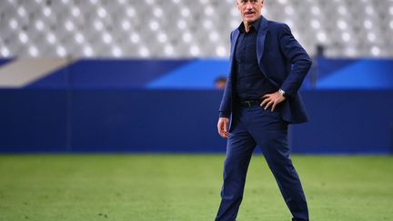 Le sélectionneur de l'équipe de France Didier Deschamps après la victoire des Bleus contre la Croatie (4-2) en Ligue des Nations (FRANCK FIFE / AFP)