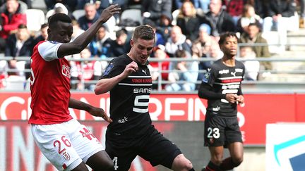 Rennes et Benjamin Bourigeaud se sont faits bouger malgré leur victoire à Reims, samedi. (FRANCOIS NASCIMBENI / AFP)