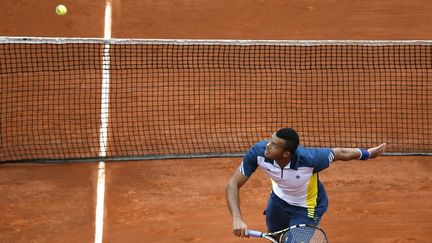 Jo-Wilfried Tsonga, le 2 juin 2013 &agrave; Roland-Garros. (THOMAS COEX / AFP)