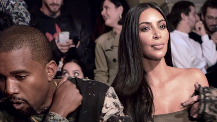 Kanye West, Kim Kardashian front row au show Off-white, 29 septembre 2016, à Paris
 (ALAIN JOCARD / AFP)