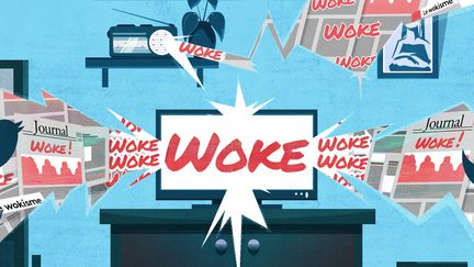 Au sens littéral "woke" se traduit par "éveillé". (PIERRE-ALBERT JOSSERAND / FRANCEINFO)