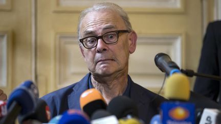 &nbsp; (Patrick Modiano lors de la conférence de presse ce jeudi à Paris. © Maxppp)