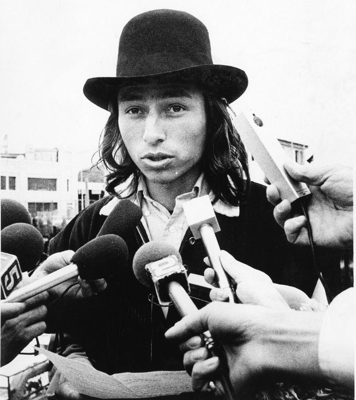 L'activiste amérindien John Trudell, l'un des leaders de l'occupation d'Alcatraz, le 8 juin 1970 (JOE ROSENTHAL/AP/SIPA / SIPA)