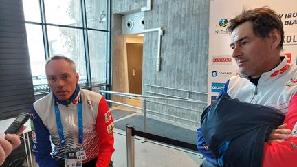 Vincent Vittoz et Patrick Favre à Oslo, le 17 mars 2023. (JEROME DECHENE / MAXPPP)