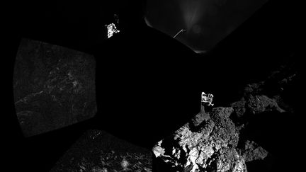 &nbsp; (Premier panoramique complet, à 360 degrés, de la comète © ESA/Rosetta/Philae/CIVA)