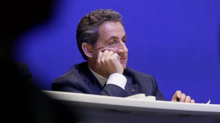 Le pr&eacute;sident de l'UMP, Nicolas Sarkozy, au conseil national de son parti, le 7 f&eacute;vrier 2015 &agrave; Paris. (MAXPPP)