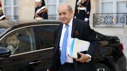 Le ministre des Affaires étrangères, Jean-Yves Le Drian, le 21 février 2018 à Paris. (LUDOVIC MARIN / AFP)