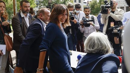 La maire de Paris Anne Hidalgo lors du Campus 21 organisé par le Parti socialiste à Blois (Loir-et-Cher) le 27 août 2021 (OLIVIER CORSAN / MAXPPP)