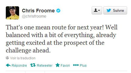 Candidat à sa propre succession, Chris Froome a apprécié le parcours du Tour 2014