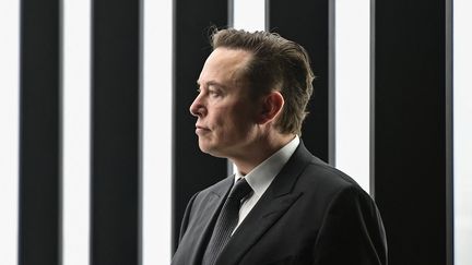 Elon Musk, à Berlin (Allemagne), le 22 mars 2022.&nbsp; (PATRICK PLEUL / POOL / AFP)