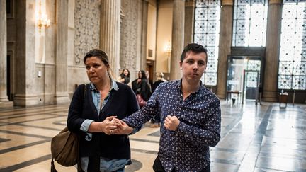 Marin, 20 ans, au palais de justice de Lyon, le 3 mai 2018. (JEFF PACHOUD / AFP)