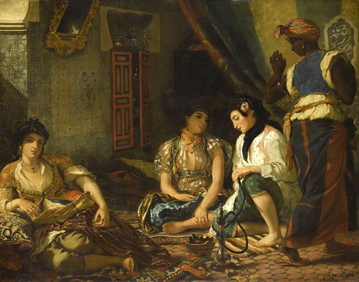 Eugène Delacroix, "Femmes d'Alger dans leur appartement", 1833-1834. Salon de 1834. Musée du Louvre
 (RMN-Grand Palais (musée du Louvre) / Franck Raux)