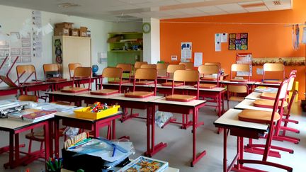 Les classes vont être réorganisées pour accueillir les élèves à partir du 12 mai, comme ici à l'école Jean Zay de Niort (Deux-Sèvres). (NOÉMIE GUILLOTIN / FRANCE-BLEU POITOU)