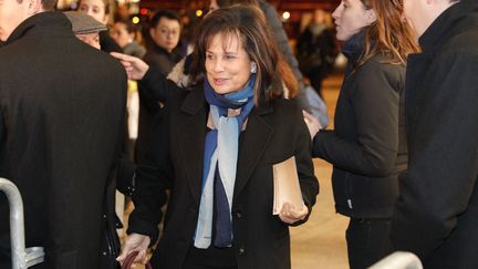 Anne Sinclair, à la projection du film "J'accuse" de Roman Polanski, le 12 novembre 2019, à Paris. (GEOFFROY VAN DER HASSELT / AFP)