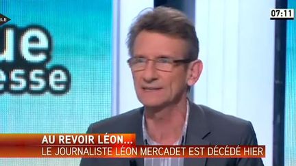 L&eacute;on Mercadet, 64 ans, qui a &eacute;t&eacute; animateur de "I comme Icare" sur i-T&eacute;l&eacute; et chroniqueur de "La Matinale" de Canal+, est mort dimanche 22 juin 2014. (CANAL+ )