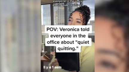 Une adepte du "Quiet quitting" sur le réseau TikTok. (CAPTURE D'ÉCRAN)