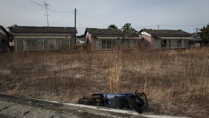 Des maisons dans le bourg de Namie, dans la préfecture de Fukushima, au Japon, le 10 mars 2019. (YUSUKE HARADA / NURPHOTO)