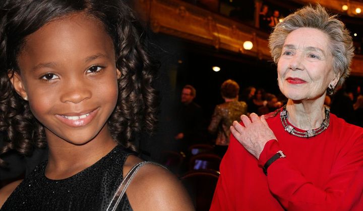 Emmanuelle Riva fêtera dimanche son 86e anniversaire Elle est l'actrice la plus âgée de l'histoire des Oscars à concourir pour l'Oscar de la meilleure  actrice. Quvenzhané Wallis, 9 ans, est la plus jeune nommée dans cette catégorie.
 (Krista Kennell / Patrick Kovarik / AFP )