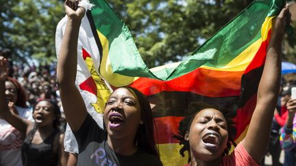 Une manifestation d'étudiants à Harare (Zimbabwe) pour la destitution de Robert Mugabe. (AFP)