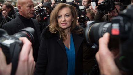 Val&eacute;rie Trierweiler, l'ex-compagne de Fran&ccedil;ois Hollande, le 25 novembre 2014, &agrave; Londres (Royaume-Uni). (TIM IRELAND / AP / SIPA)