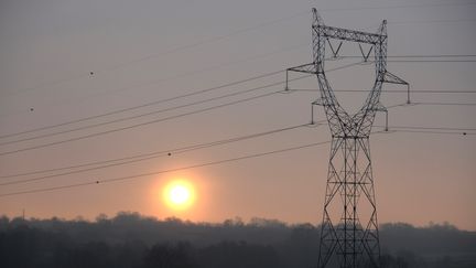 Une ligne &eacute;lectrique d'Electricit&eacute; R&eacute;seau Distribution France est photographi&eacute;e le 15 d&eacute;cembre 2014 &agrave; Ancenis, pr&egrave;s de Nantes (Loire-Atlantique).&nbsp; (JEAN-SEBASTIEN EVRARD / AFP)