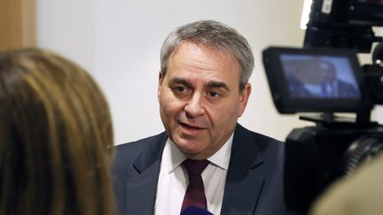 Xavier Bertrand, lors d'une interview au tribunal de Paris, le 5 février 2020.&nbsp; (FRANCOIS GUILLOT / AFP)