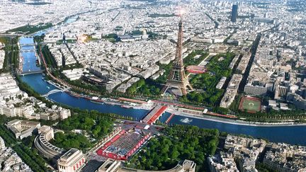 JO 2024, des sites de compétition au coeur de la ville, autour de Paris, et des sites en France.&nbsp; (PARIS 2024)