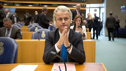 Le leader nationaliste n&eacute;erlandais Geert Wilders au Parlement &agrave; La Haye le 24 avril 2012 (PHIL NIJHUIS / ANP)