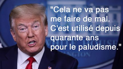 Donald Trump pour justifier son traitement à la chloroquine, le 21 mars 2020, sur Twitter. (REUTERS)