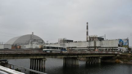 Le site nucléaire de Tchernobyl (Ukraine), le 8 décembre 2020. (GENYA SAVILOV / AFP)