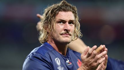 Bastien Chalureau après le match France-Uruguay à Lille, lors de la Coupe du monde de rugby 2023. (FRANCK FIFE / AFP)