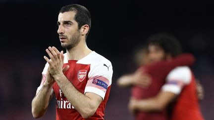 Le milieu de terrain d'Arsenal Henrikh&nbsp;Henrikh&nbsp;lors des quarts de finale retour contre Naples, le 18 avril 2019 en Italie. (MATTEO CIAMBELLI / NURPHOTO)