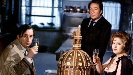 Philippe Noiret, Ugo Tognazzi et Andréa Ferréol dans "La Grande bouffe" de mArco Ferreri
 (Connaissance du Cinéma)