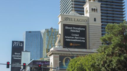 Les casinos de&nbsp;Las Vegas appellent&nbsp;aux dons du sang, mardi 3 octobre. (EMILY MOLLI / NURPHOTO / AFP)